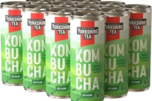 YORKSHIRE TEA KOMBUCHA, SPARKLING REFRESHING TEA DRINK, LOW CALORIE, VEGAN, 250 ML (PACK OF 12)-AUTO WIN 26/02