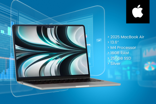 Apple 2025 Apple MacBook Air 13.6", M4 Processor, 16GB RAM, 256GB SSD, Silver- 05/03-auto win