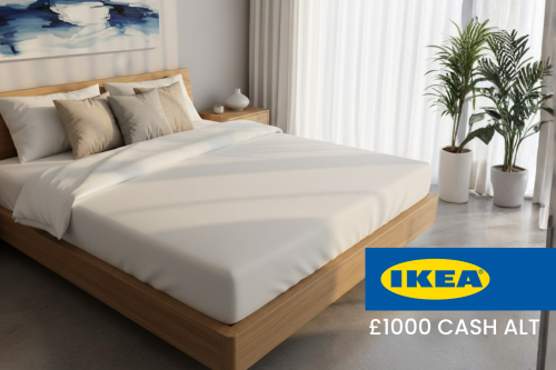 KING SIZE BED AND MATTRESS FROM IKEA OR £1000 CASH ALT -AUTO WIN 06/03
