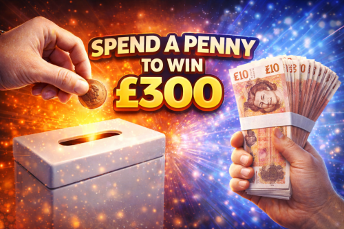 SPEND A PENNY TO WIN £300-AUTO WIN 01/03