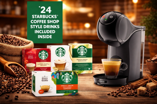 Dolce Gusto ® Nescafe Genio S Anthracite by De’longhi with Starbucks® Seasonal Coffee, Anthracite-AUTO WIN 20/02
