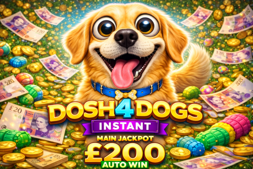 DOSH 4 DOGS INSTANT- MAIN JACKPOT £200-AUTO WIN 22/02