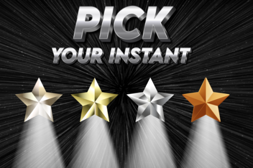PICK YOUR INSTANT & £250 END PRIZE -AUTO WIN 05/01