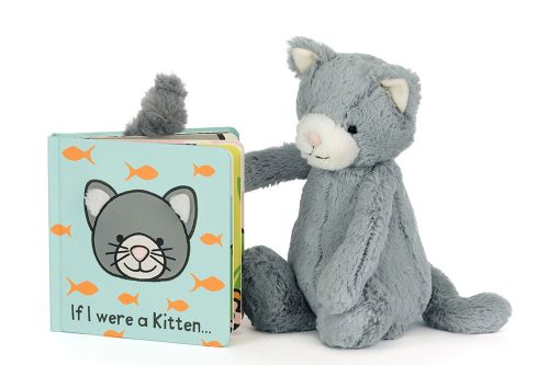 JELLYCAT If I Were A Kitten Board Book And Bashful Kitten Original-AUTO WIN 09/02