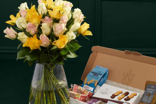 M&S Yellow Rose Bouquet with Afternoon Tea-AUTO WIN 04/03
