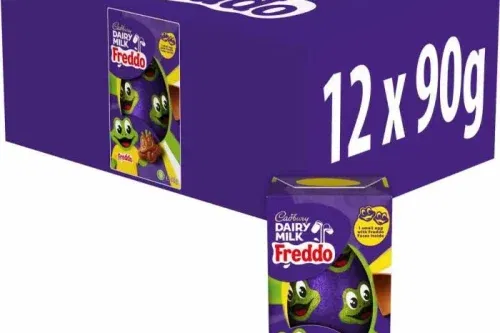 CADBURY FREDDO FACES CHOCOLATE EGG 90G (BOX OF 12)-AUTO WIN 14/02