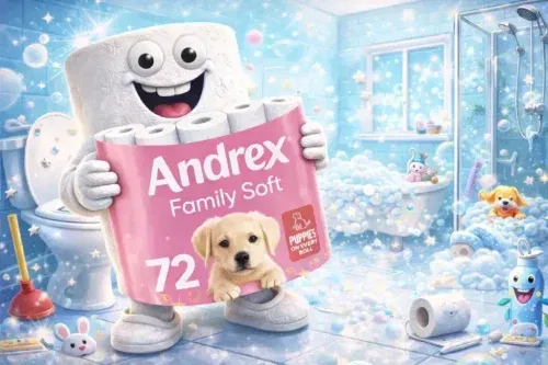 ANDREX FAMILY SOFT TOILET TISSUE 72 TOILET ROLLS-AUTO WIN 02/03