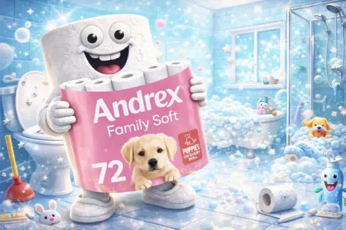 ANDREX FAMILY SOFT TOILET TISSUE 72 TOILET ROLLS-AUTO WIN 12/02