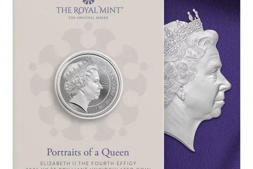 Portraits of a Queen - Elizabeth II The Fourth Effigy 2026 UK £5 Brilliant Uncirculated Coin AUTO-WIN 17/02