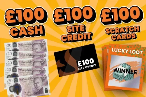 WIN £100 SCRATCH CARDS & £100 SUPERMARKET GIFT CARD & £100 SITE CREDIT -AUTO WIN 23/03