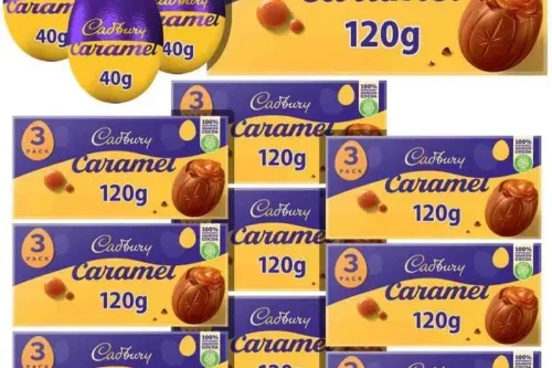 CADBURY CARAMEL EGG 3 PACK BOX 120G (BOX OF 10)-AUTO WIN 24/03 AUTO-WIN 26/03