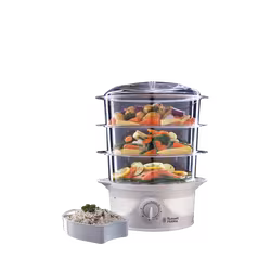 Russell Hobbs 21140 3 Tier Steamer, 9L, White-AUTO WIN 21/03