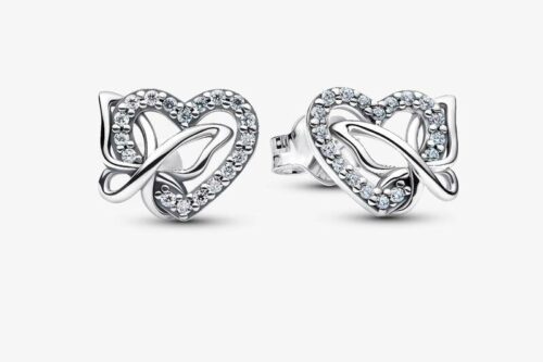 Pandora Entwined Heart & Butterfly Stud Earrings-AUTO WIN 06/04