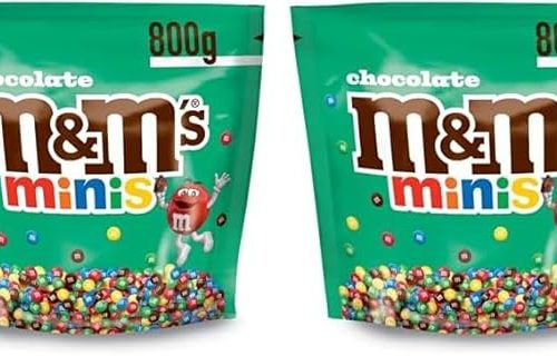 M&Ms Minis Chocolate Bag, Milk Chocolate, 800g Party Bag, Bulk Chocolate, Ideal as a Chocolate Gift, Chocolates Snacks and Sharing Chocolate (Pack of 2)-AUTO WIN 17/03