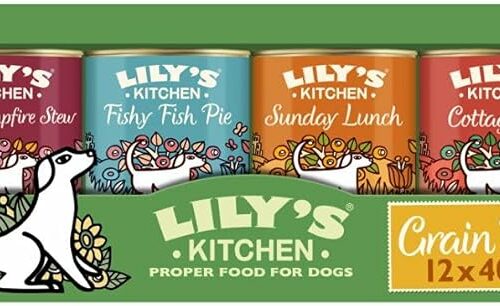 Lily's Kitchen Natural Adult Wet Dog Food Tins Grain-Free Recipe Variety Pack 12x400g-AUTO WIN 28/03