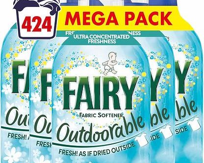 HOURLY COMPETITION STARTS ON THE HOUR, FINISHES ON THE HOUR.FAIRY OUTDOORABLE FABRIC CONDITIONER 424 WASHES (8×53), AUTO-WIN 04/03