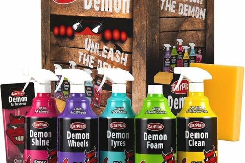 CarPlan Demon 7pc Car Care Gift Pack - Includes Demon Shine, Wheels, Foam, Tyres & More-AUTO WIN 31/03