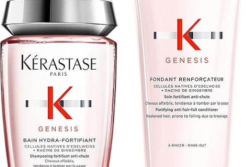 Kérastase Genesis Shampoo and Conditioner Set, Routine to Maintain Weakened Hair Prone to Breakage, Contains Anti-Hair-Fall Fortifying Shampoo and Conditioner, Duo Set-AUTO WIN 06/03