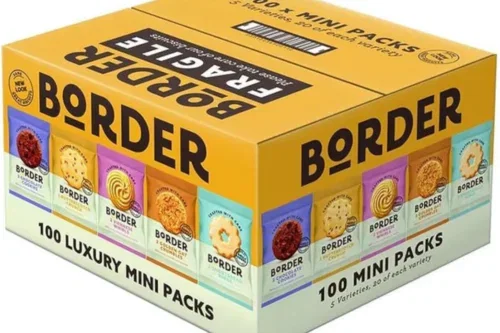 BORDER BISCUITS LUXURY ULTIMATE ASSORTED MINI PACK 100 BISCUITS WRAPPED 5 VARIETIES (1 BOX)-AUTO WIN 30/03
