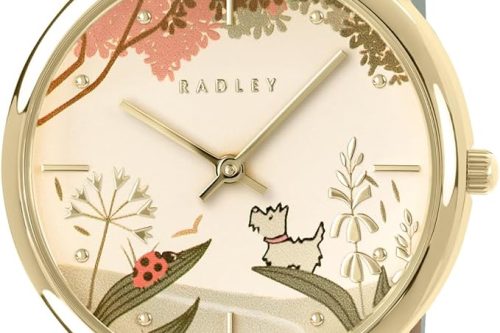 RADLEY Gold Plated 35mm Artichoke Leather Strap-AUTO WIN 15/03