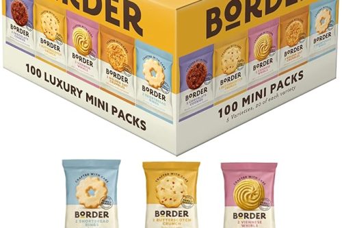 Border Biscuits 100 Packs, Multipacks Box, 5 Flavour Variety 2 per pack-AUTO WIN 22/03