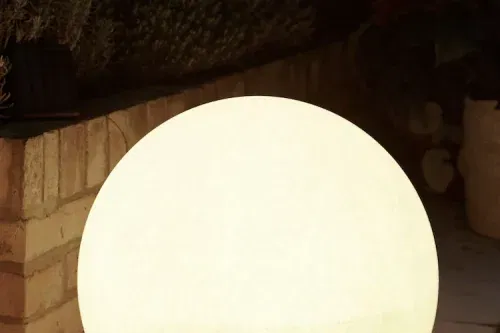 2 X Grey Concrete Effect Solar Outdoor Light Sphere-AUTO WIN 24/03