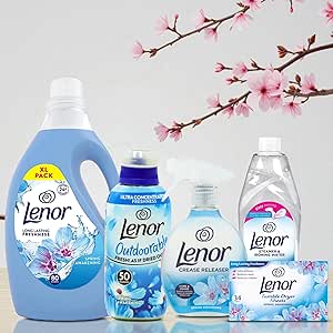 Lenor Spring Awakening Complete Laundry Bundle – Pack of 5 (Fabric Conditioner 80+Outdoorable Fabric Softener 50 washes,Crease Releaser, Ironing Water & Tumble Dryer Sheets)-AUTO WIN 31/03