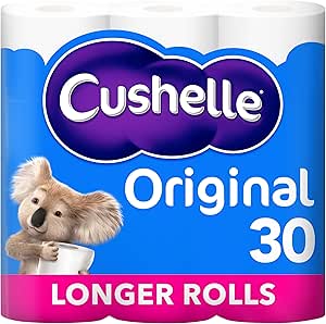 Cushelle Original Toilet Roll, 30 Longer Rolls-AUTO WIN 10/03