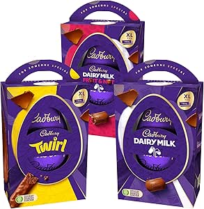 Cadbury Chocolate Easter Eggs XL, bundle of 3 -AUTO WIN 23/02