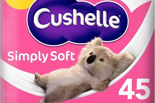 2 WINNERS- Cushelle Simply Soft Toilet Roll, 45 Standard Rolls-AUTO WIN 08/03