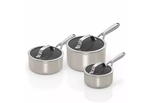 Ninja Ceramic Pro 3 Piece Non Stick Aluminium Saucepan Set-AUTO WIN 07/03