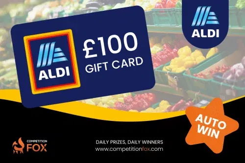 £100 ALDI GIFT CARD-AUTO WIN –24/03