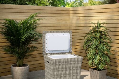 Grey 31 Litre Rattan Single Cooler Box - Aspen-AUTO WIN 24/03