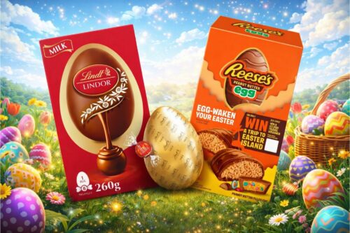 Lindt Chocolate Milk Chocolate Easter Egg with Lindor Truffles 260g AND Reese's Half Filled Easter Egg, Easter Egg Filled With Peanut Butter,373g AUTO-WIN 26/03