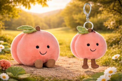 JELLYCAT Amuseables Peach & Amuseables Peach Bag Charm-AUTO WIN 27/03