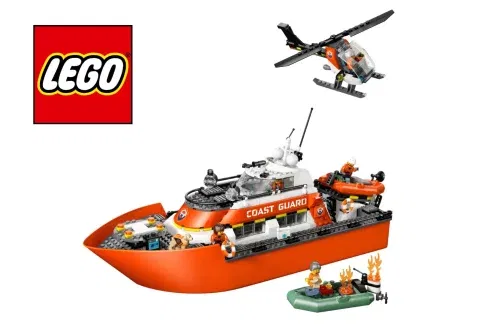 LEGO COAST GUARD RESCUE BOAT & HELICOPTER 60504 AUTO-WIN 24/02