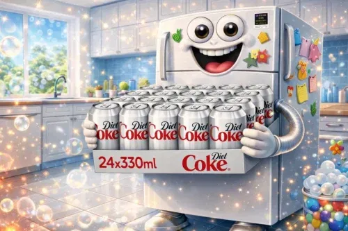 2X DIET COKE CAN COLA, TRAY 330 ML (PACK OF 24)-AUTO WIN 12/03