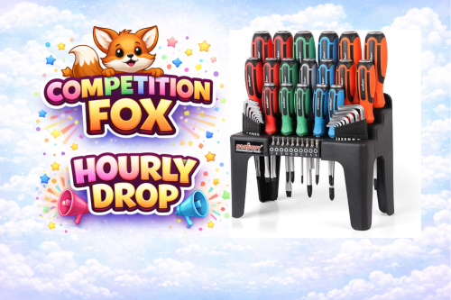 HOURLY COMPETITION STARTS ON THE HOUR, FINISHES ON THE HOUR. 44-Piece Magnetic Screwdriver Set: AUTO-WIN 04/03