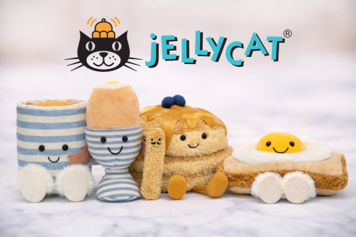Jellycat Amuseables Fran Pancakes,Amuseables Rosie Lea Mug Of Tea,Amuseables Eggetha Egg and Lance Soldier,Amuseables Egglantine AUTO-WIN 13/03