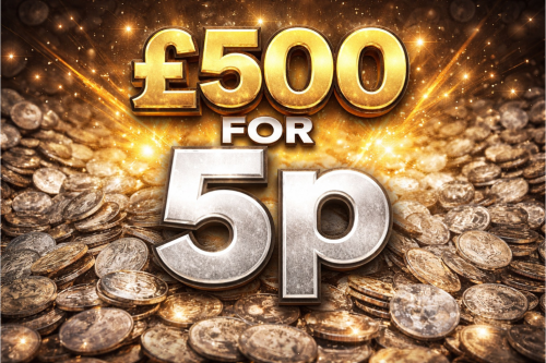 WIN £500 Cash For 5p AUTO-WIN 15/03