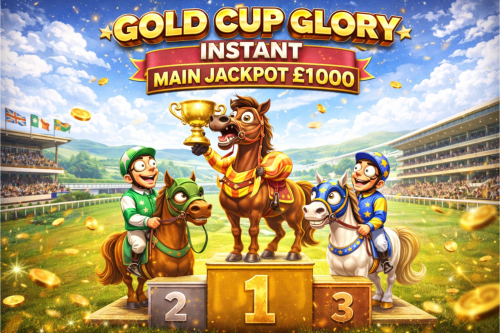 GOLD CUP GLORY INSTANT- MAIN JACKPOT £1000 -AUTO WIN 13/03