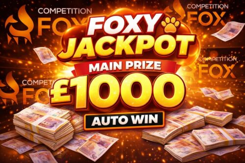 FOXY JACKPOT- MAIN PRIZE £1000 CASH-AUTO WIN 20/03