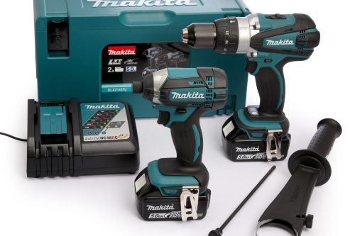 Makita DLX2145TJ LXT 18V Cordless Combi & Impact Twin Pack with 2x 5.0Ah Batteries-AUTO WIN 21/03
