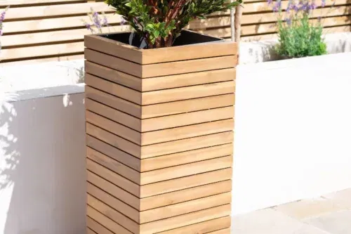 2 X Maze Acacia Wood Bali Large Garden Planter-AUTO WIN 29/03