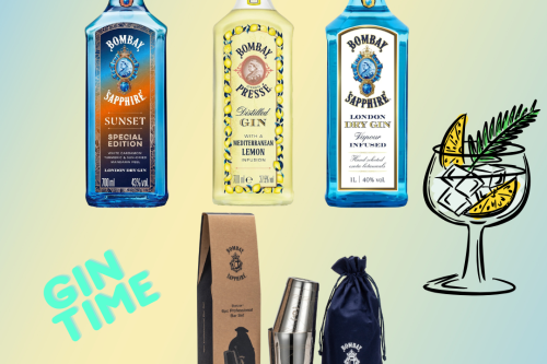 Bombay Sapphire Gin Bundle and 6 Piece Cocktail Kit-AUTO WIN 31/03