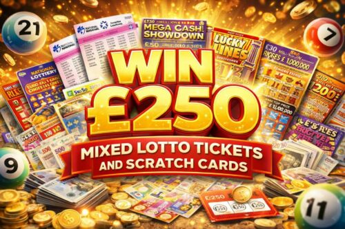 £250 MIXED LOTTO TICKETS AND SCRATCH CARDS- 29/03