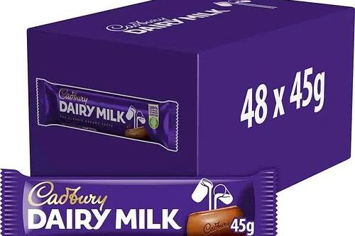 CADBURY DAIRY MILK CHOCOLATE BAR 45G (BOX OF 48) AUTO-WIN 04/03