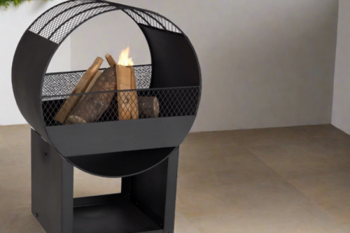 electriQ Outdoor Fireplace Style Fire Pit – Wood & Charcoal Garden Log Burner-AUTO WIN 23/03