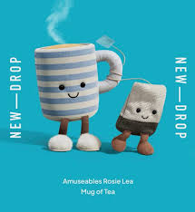 JELLYCAT Amuseables Steepy Tea Bag & Jellycat Amuseables - Rosie Lea Mug Of Tea-AUTO WIN 06/03-