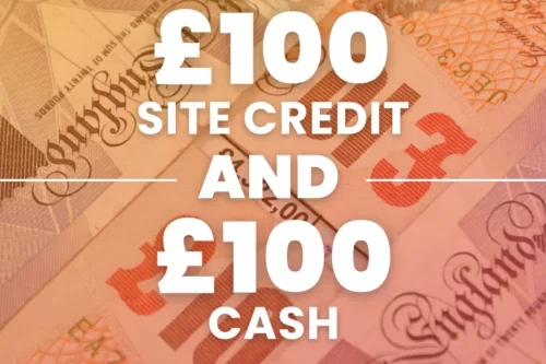 £100 CASH & £100 SITE CREDIT -AUTO WIN 16/04